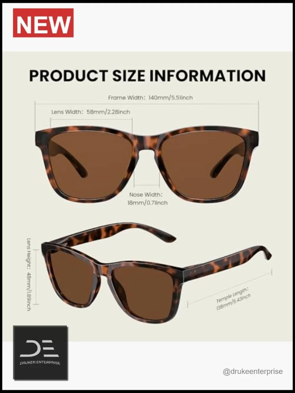 Trendy Retro Polarized Sunglasses with UV Protection Classic Square Design Full